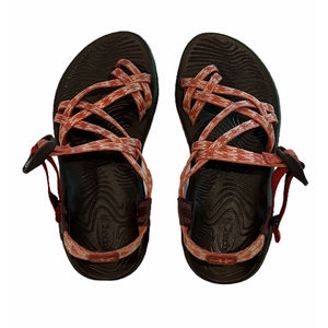 Chaco Zvolv X2 Orange Knotted Ginger Eco Tread Hiking Water Sandals Womens Sz 6